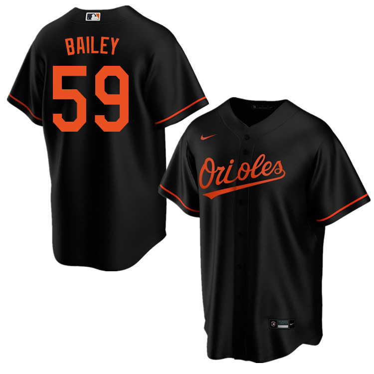 Nike Men #59 Brandon Bailey Baltimore Orioles Baseball Jerseys Sale-Black